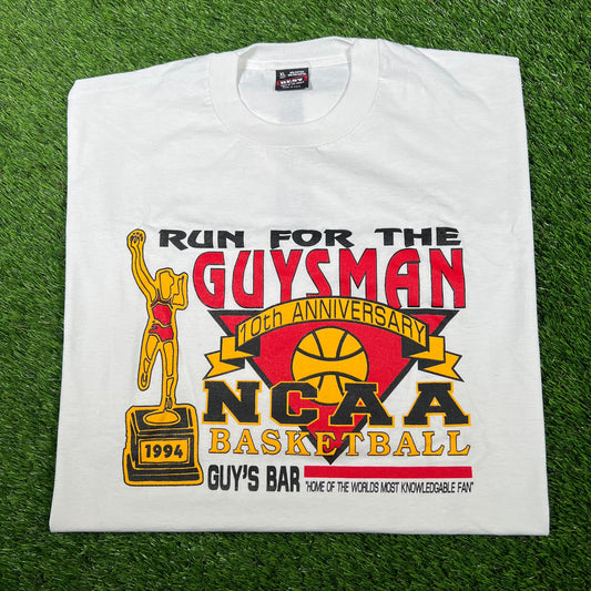 1994 "Guy's Bar" NCAA Tournament White Tee Size XL USED v17015