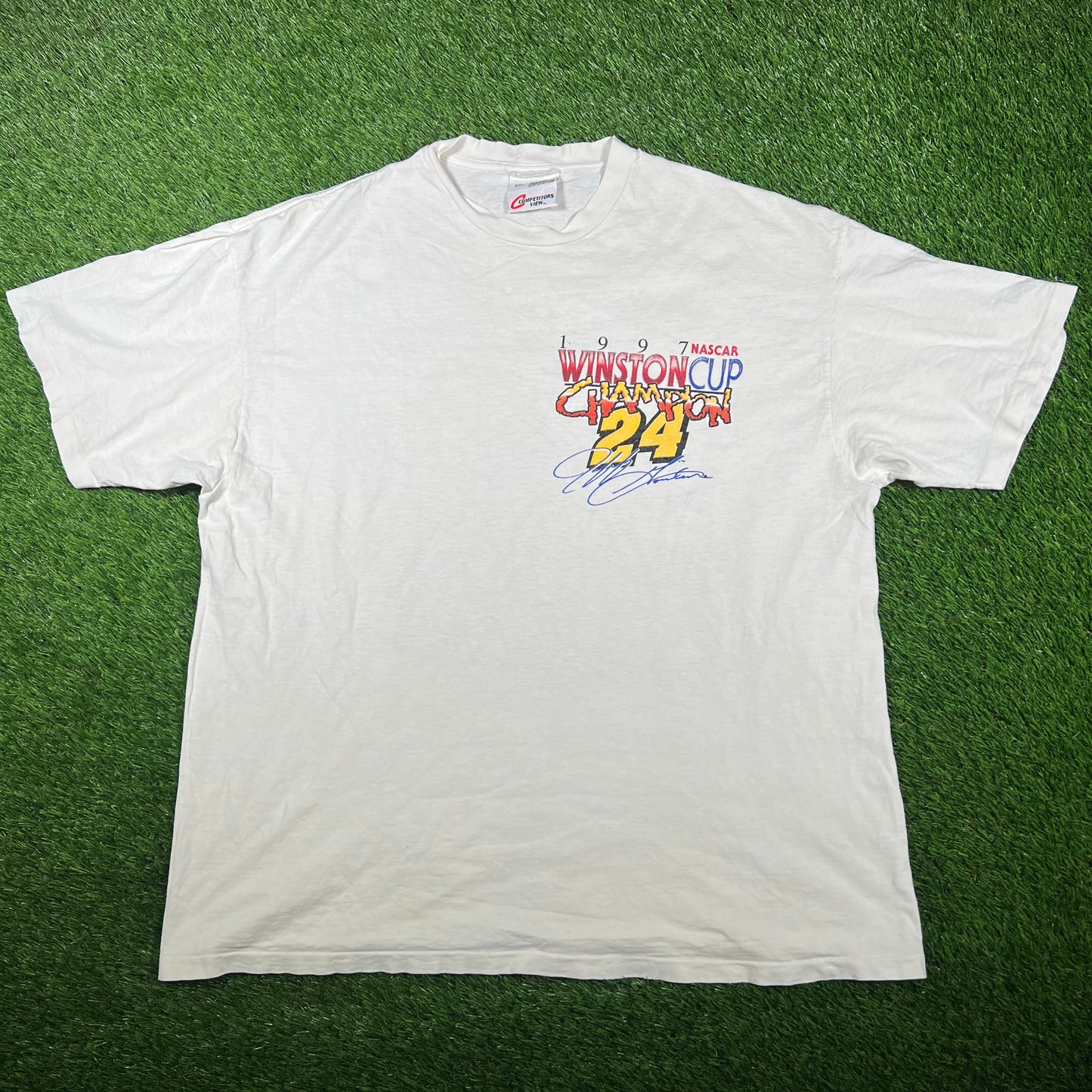 1997 Jeff Gordon Nascar Winston Cup Series White Tee Size XXL USED v17029