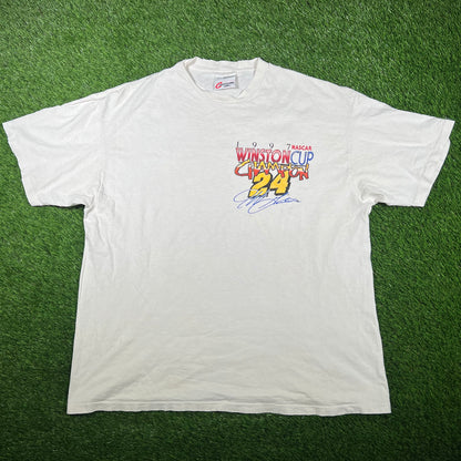1997 Jeff Gordon Nascar Winston Cup Series White Tee Size XXL USED v17029