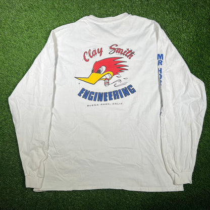 1990s Clay Smith Cans White Logo Longsleeve Size XXL USED v17345