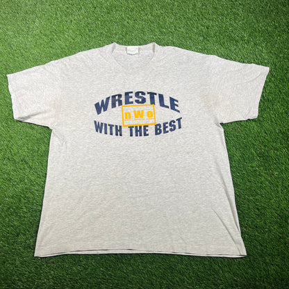 2000s Newburgh Wrestling Organization Grey Tee Size Large USED v17732