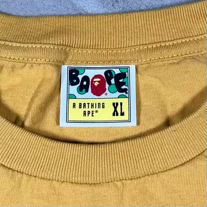 Bape Bitmap College Yellow Tee (2024) Size XL USED x18734
