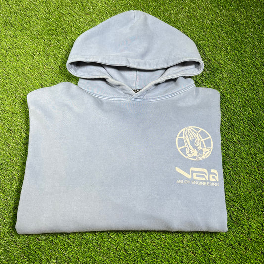 Drake Related "Abloh Engineering" Blue Hoodie Size Medium USED x14308