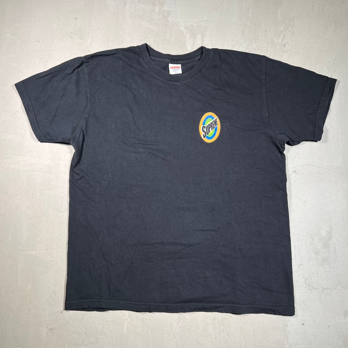 Supreme Spin Tee Black (2016) Size XL USED x17503