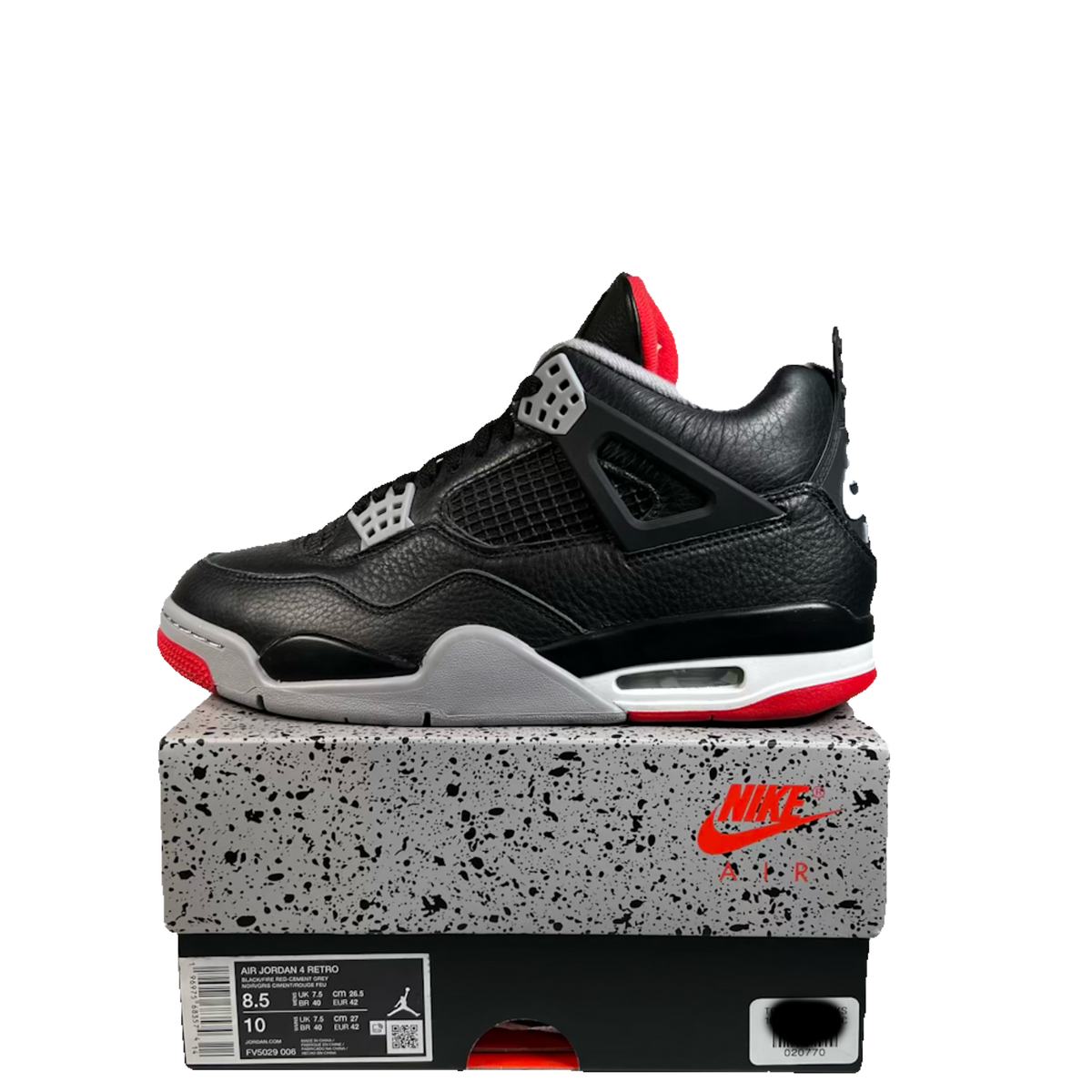Jordan 4 Bred Reimagined (2024) Size 8.5 USED s23583