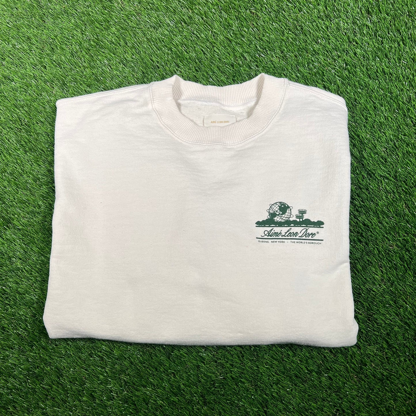 Aime Leon Dore ALD Classic Logo White Crewneck Size XL USED x15859