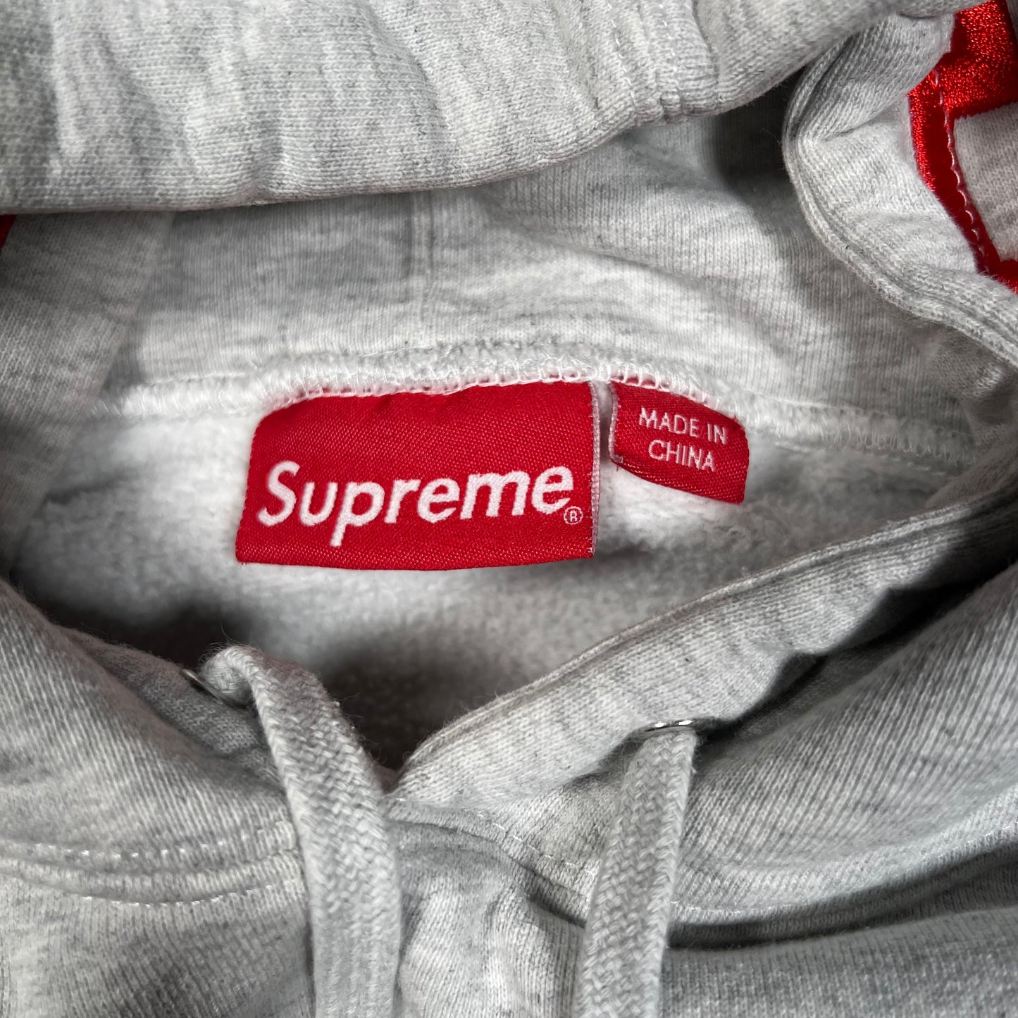 Supreme State Hooded Sweatshirt Ash Grey (2022) Size Large USED x17599