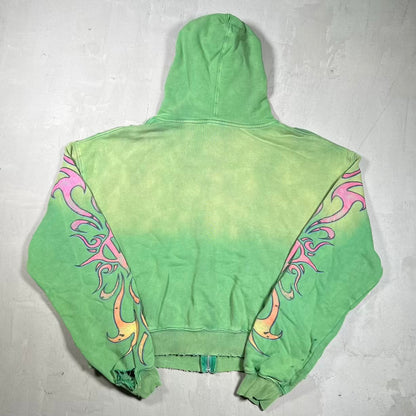 Vale Forever Inferno Green Zip Up Hoodie Size Large USED x18379