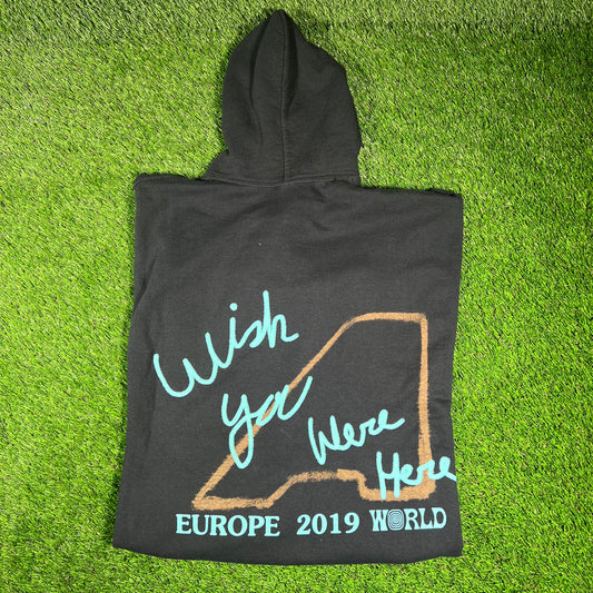 Travis Scott Astro World London 2019 Black hoodie Size XL USED x14548