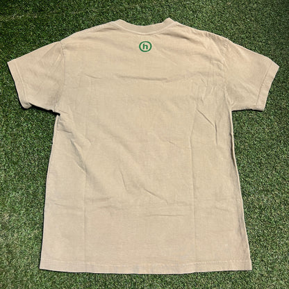 Hidden NY Coffee Shop Tan Tee Size Medium USED x13917