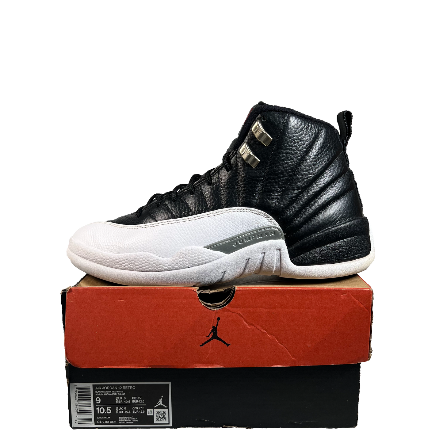 Jordan 12 Playoffs (2022) Size 9 USED s22289
