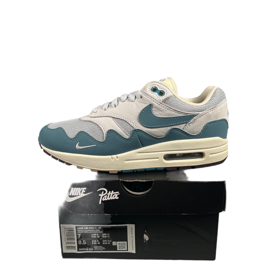 Nike Air Max 1 Patta Waves Noise Aqua (2021) Size 7 USED s18155