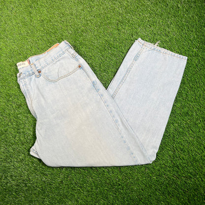 Y2K Levi 550 Light Wash Blue Denim Size 38 USED v17956