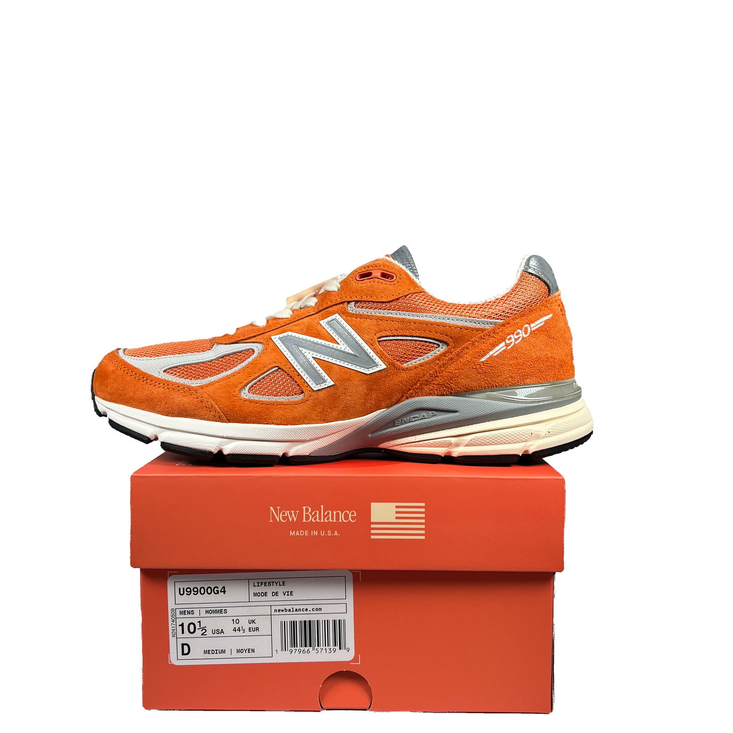 New Balance 990v4 MiUSA Aime Leon Dore Red Clay (2024) Size 10.5 NEW s19551