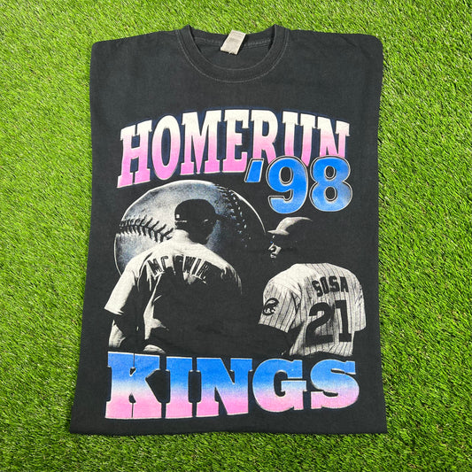 Homerun Kings Rap Style Black Tee Size Large USED v17406