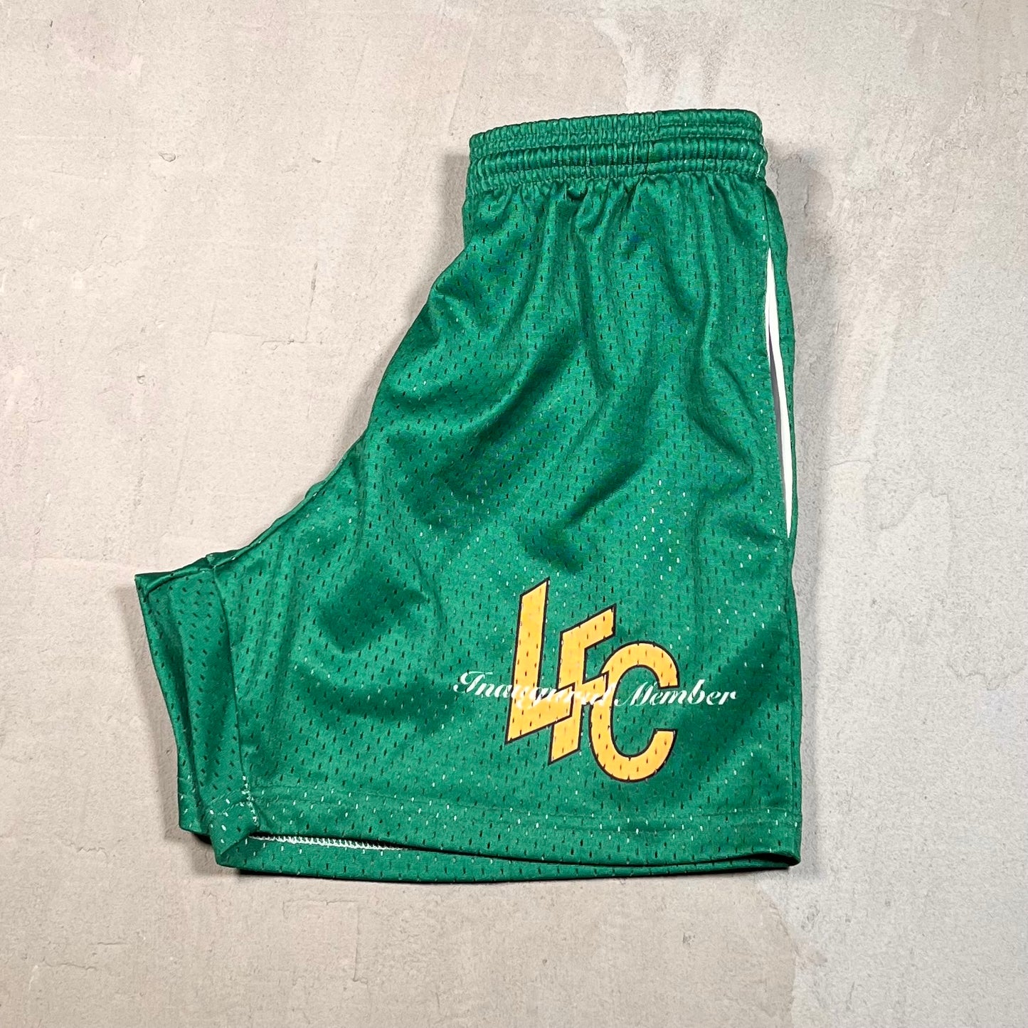 Lost Files Mesh Shorts Green "LFC" Size Small USED v19421