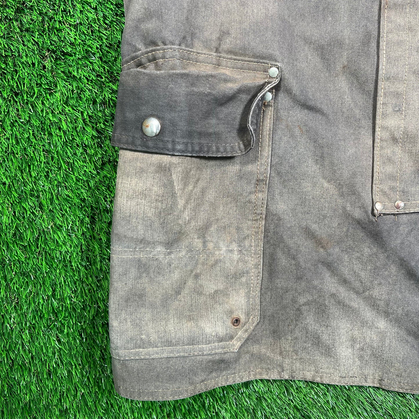 1980s Workwear Fireman Distressed Jacket Size Large USED v18693