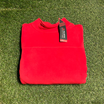 Supreme Polartec Mock Neck Red Fleece Size Large NEW x14049
