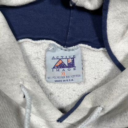 1990s Georgetown Hoyas Bulldog AOP Grey Hoodie Size XL USED v20271