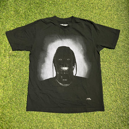 Travis Scott Utopia "I Know" Portrait Black Tee Size Medium USED x13485