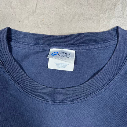 Y2K Bahia Cabana DEA Drinking Navy Blue Tee Size Large USED v20443