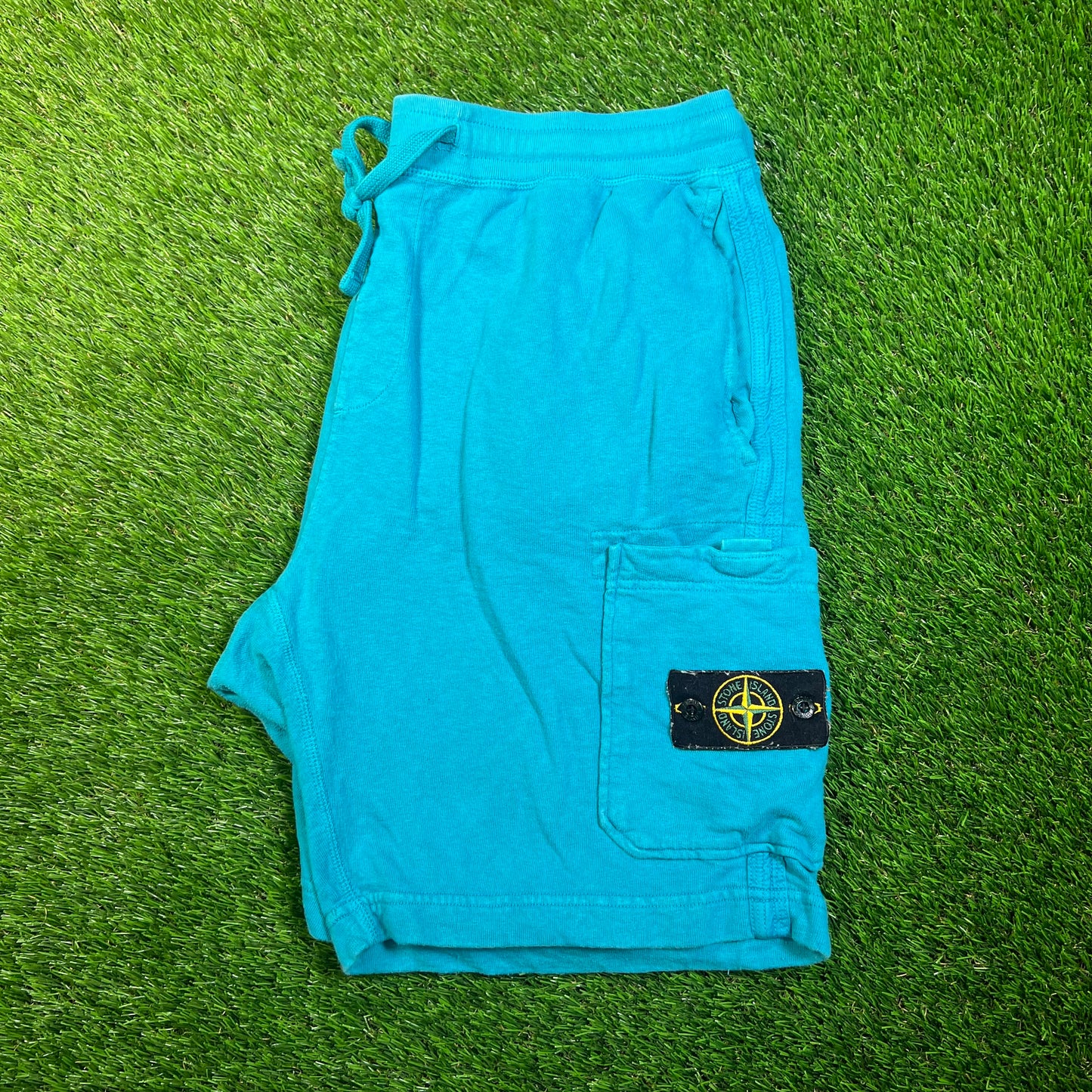 Stone Island Cargo Teal Shorts Size XXL USED x16745