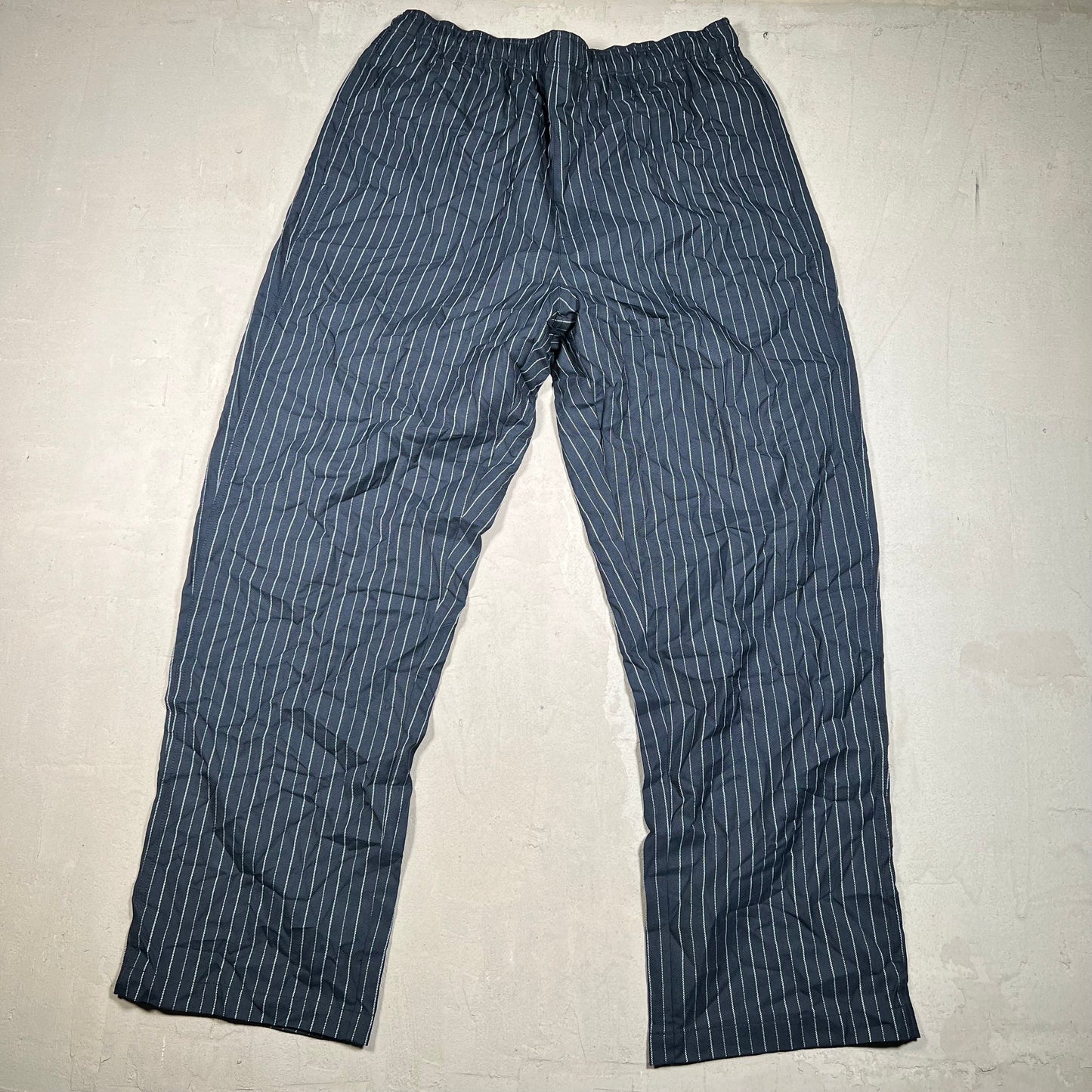 Stussy Wrinkled Stripe Beach Pant Navy (2024) Size Large USED x17548