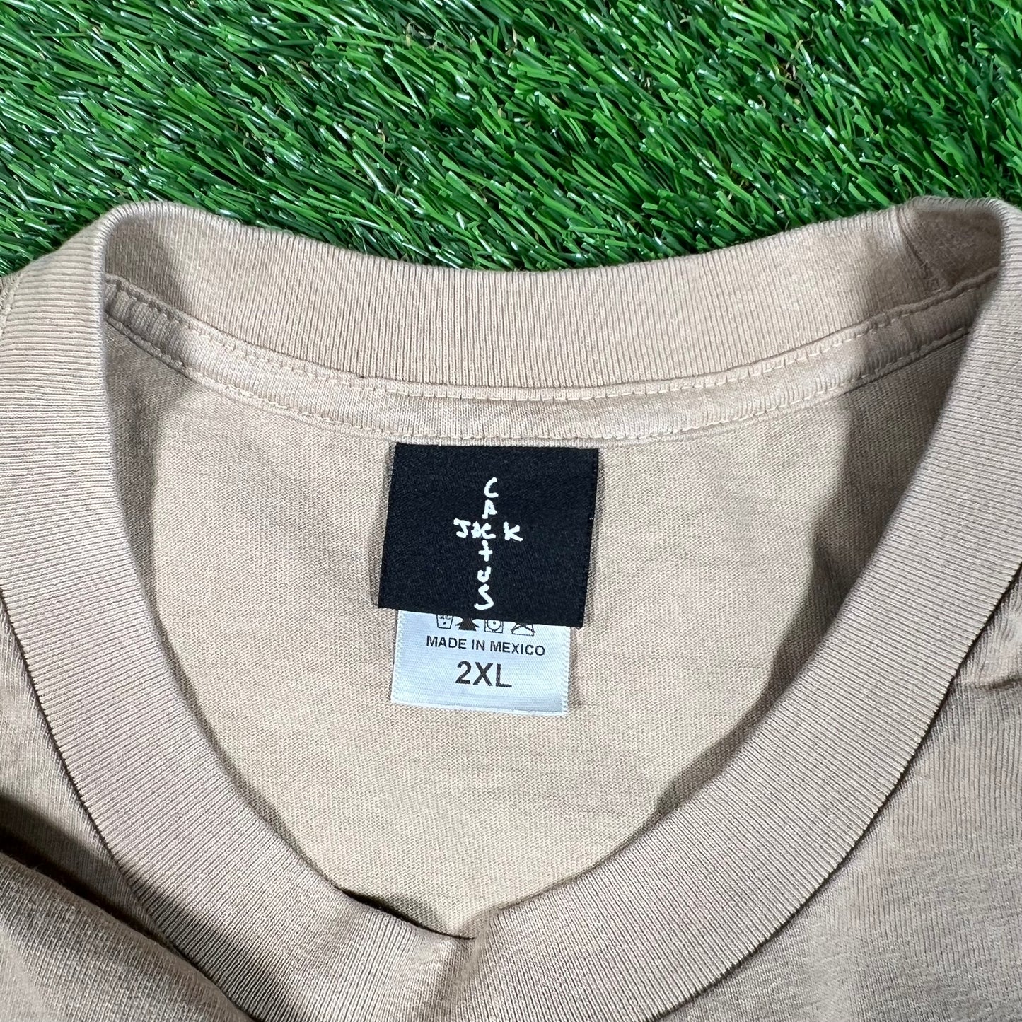 Travis Scott Cactus Jack Sprayed Brown Tee Size XXL USED x15424