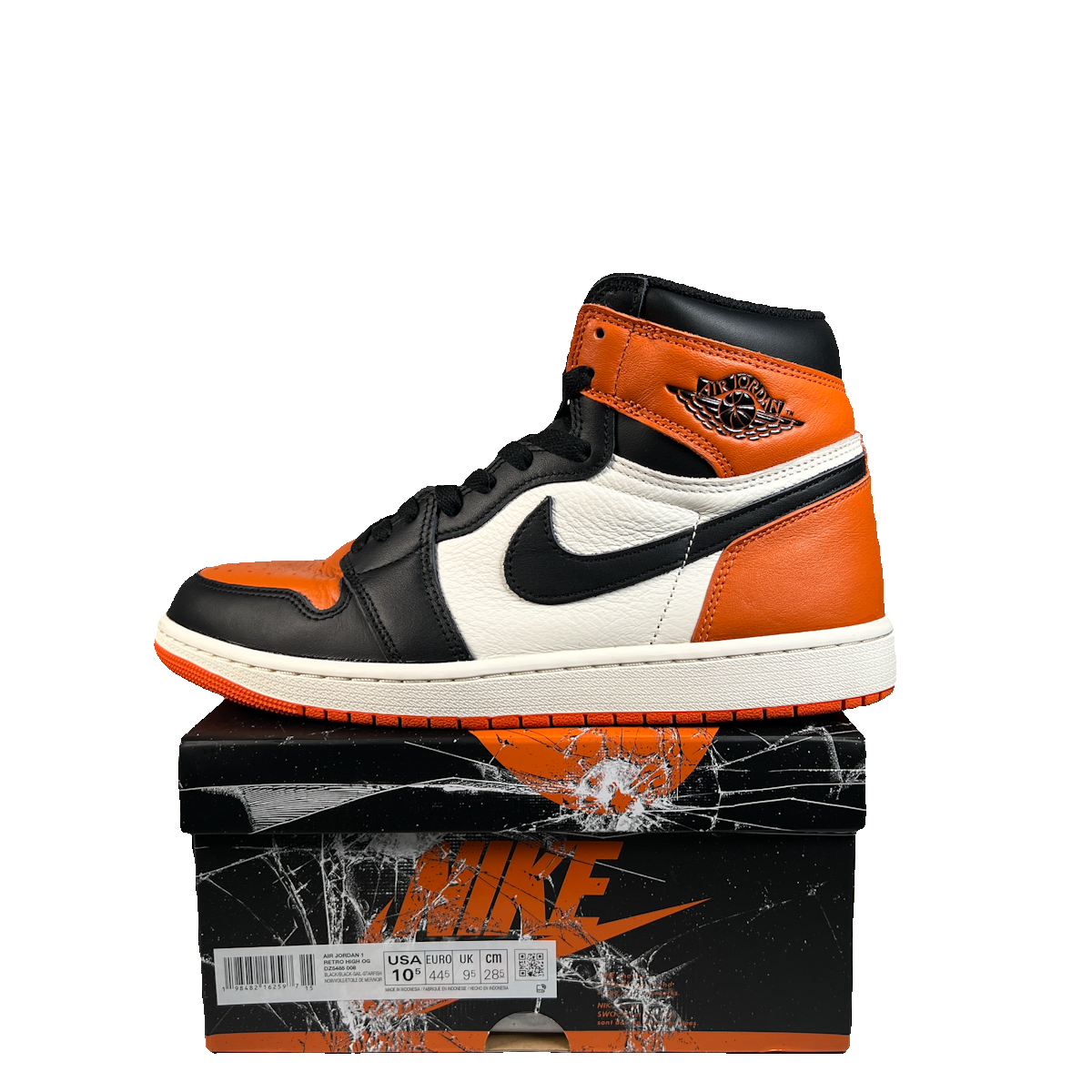 Jordan 1 High Shattered Backboard (2025) Size 10.5 USED s23255