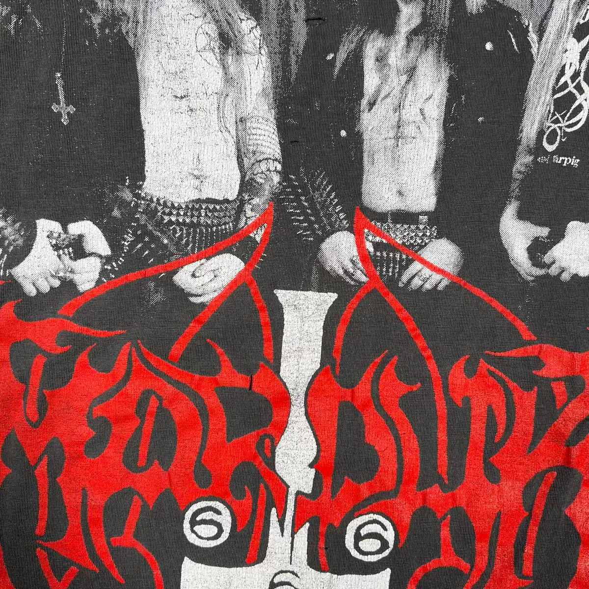 1990s Marduk Nightwing Black Metal Washed Black Tee Size XL USED v20158