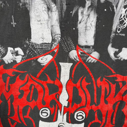 1990s Marduk Nightwing Black Metal Washed Black Tee Size XL USED v20158