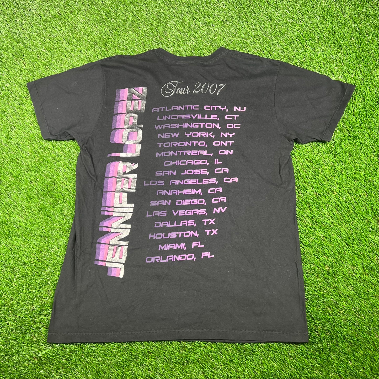 2007 Jennifer Lopez Do It Well Tour Black Tee Size Large USED v6468