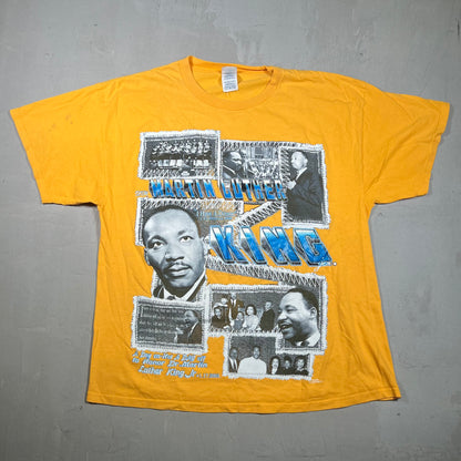 2005 Martin Luther King MLK Rap Style Yellow Tee Size XL USED v19242