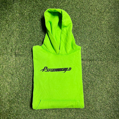 Psychworld Middle Logo Green Hoodie Size Large USED x13480