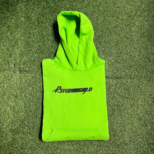 Psychworld Middle Logo Green Hoodie Size Large USED x13480