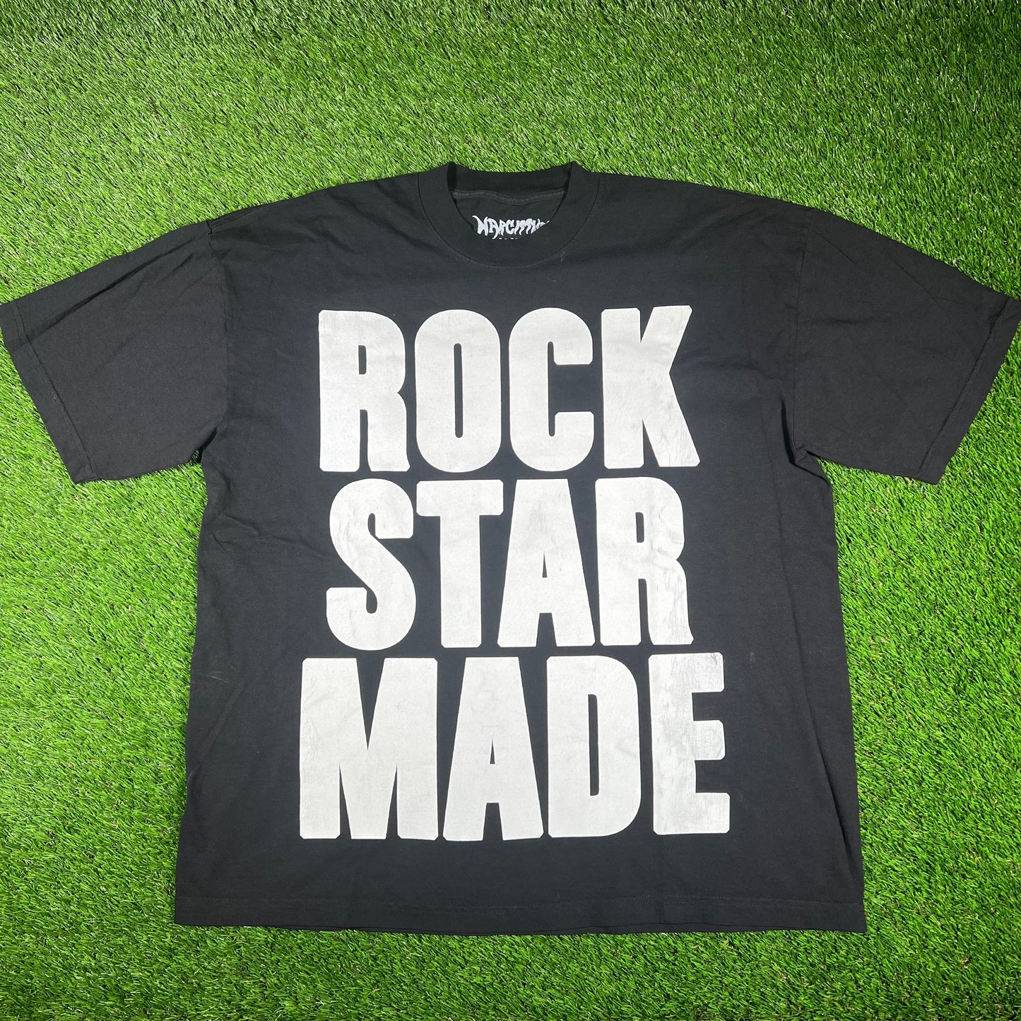 Playboi Carti Vamp Security Rock Star Made Black Tee Size Large USED x14555