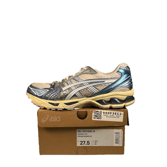 Asisc Gel-Kayano 14 Cream Metallic Blue (2024) Size 9.5 USED s22515