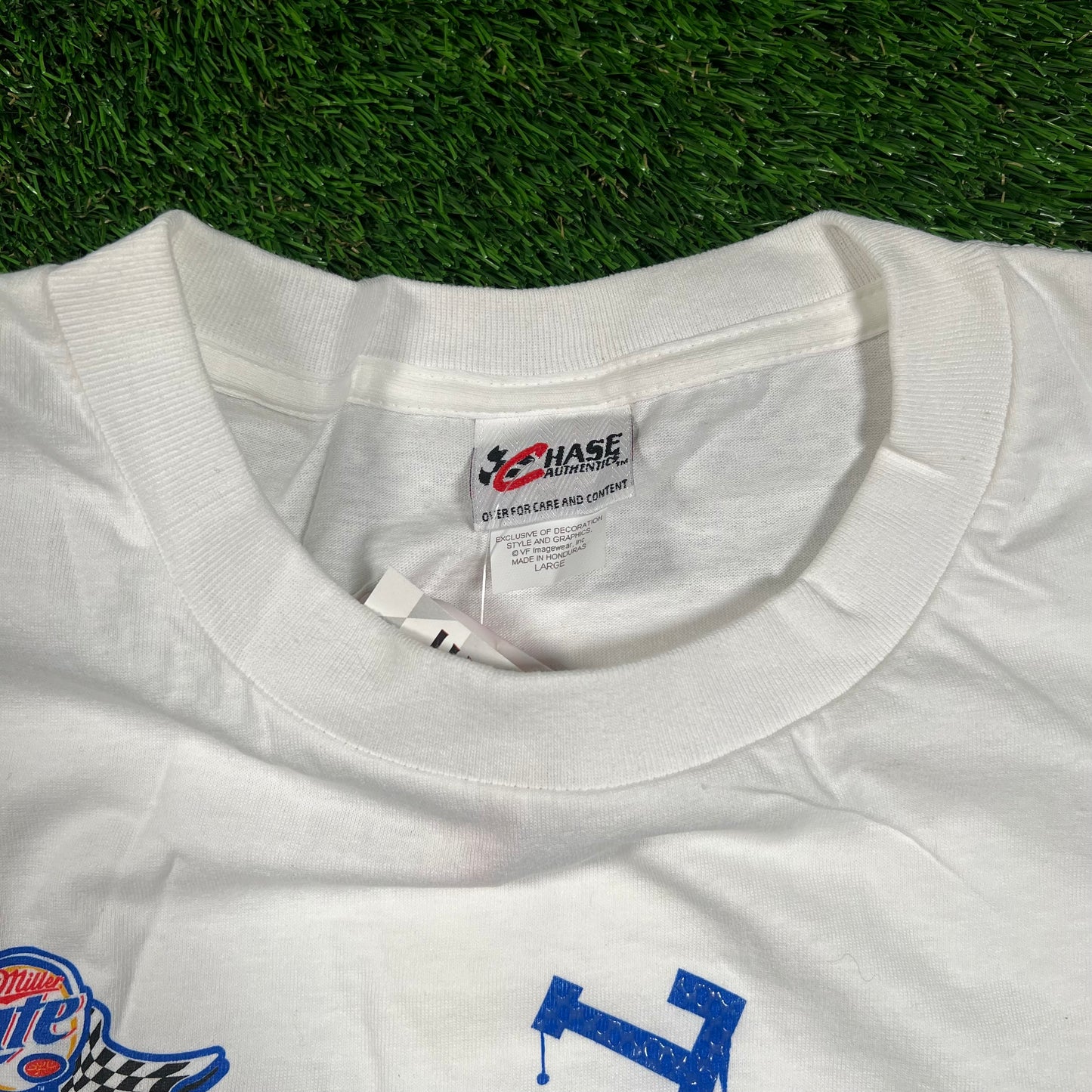 2005 Rusty Wallace "Last Call" Nascar White Tee Size Large NEW v18578
