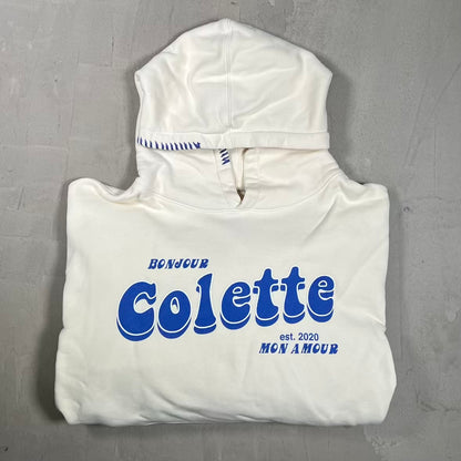 Madhappy Colette Bonjour Cream Hoodie Size Large USED x18104