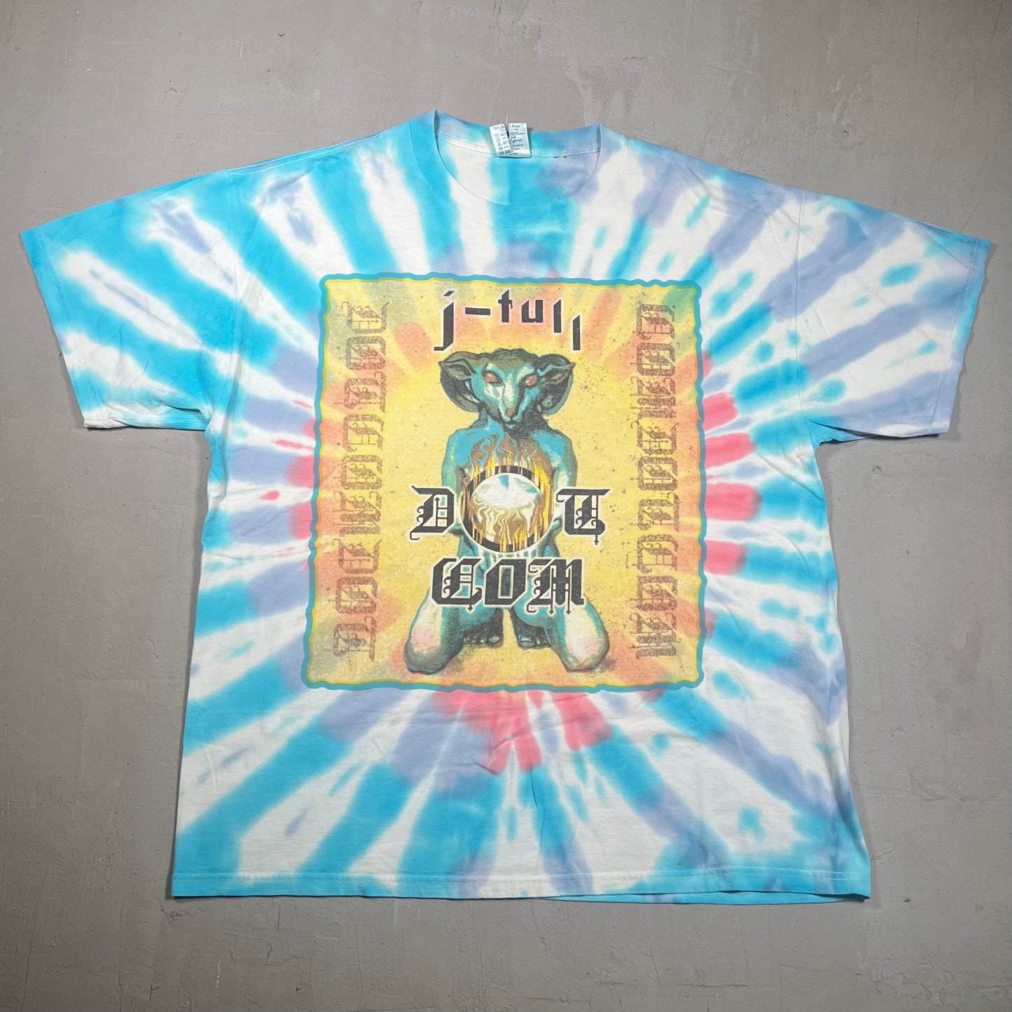 Y2K Jethro Tull Aqualung Tie Dye Tour Tee Size XL USED v18045
