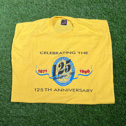 1996 Cranford NJ Logo Yellow Tee Size XL USED v17418