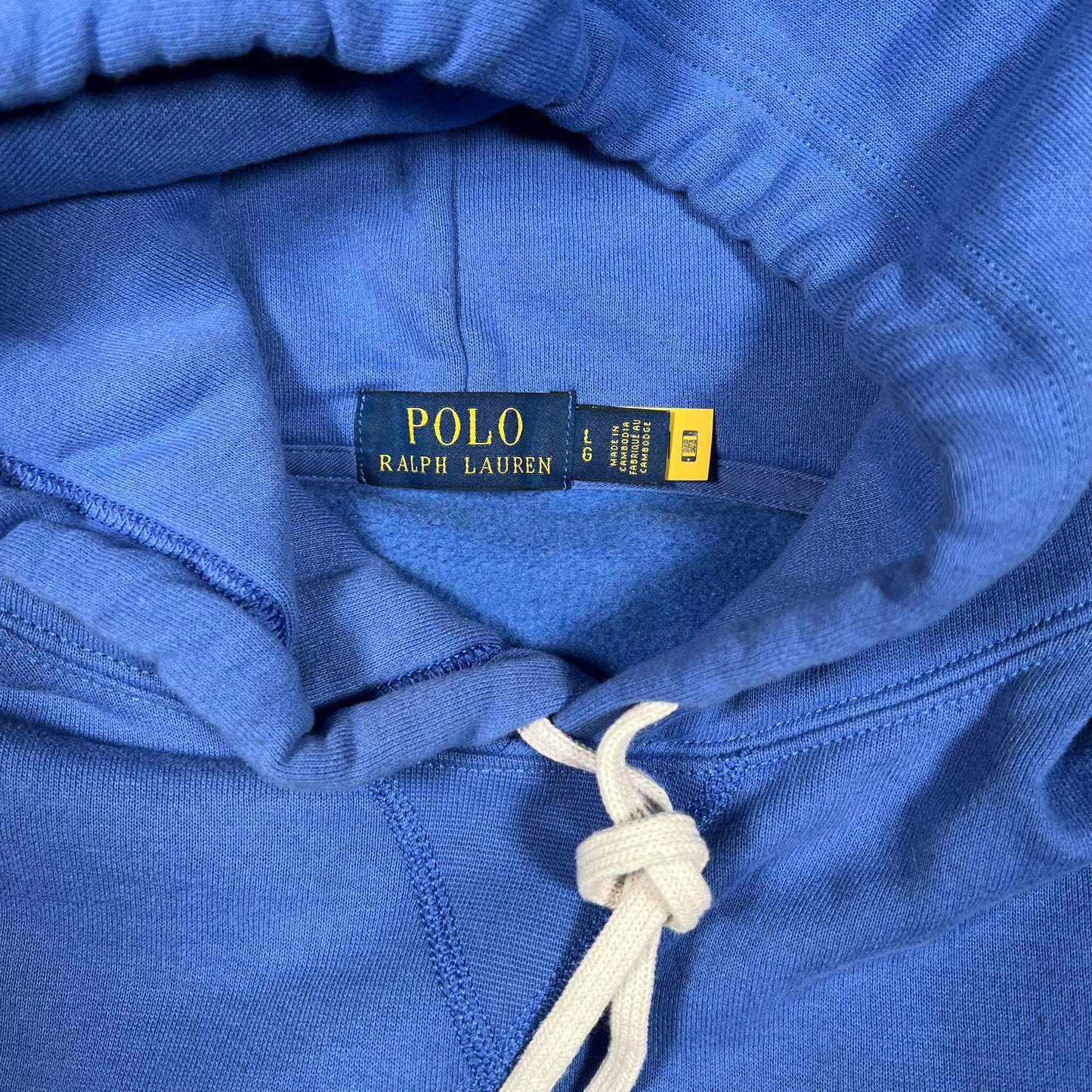 Polo Ralph Lauren Blue Hoodie Size Large USED v19150