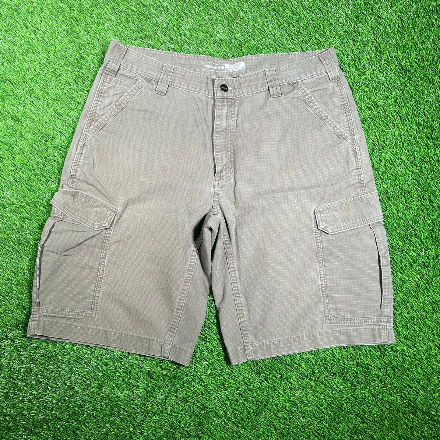 Carhartt Cargo Green Shorts Size 36 USED v18085