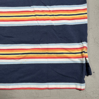 Y2K Polo Ralph Lauren Primary Striped Short Sleeve Polo Size XXL USED v19352