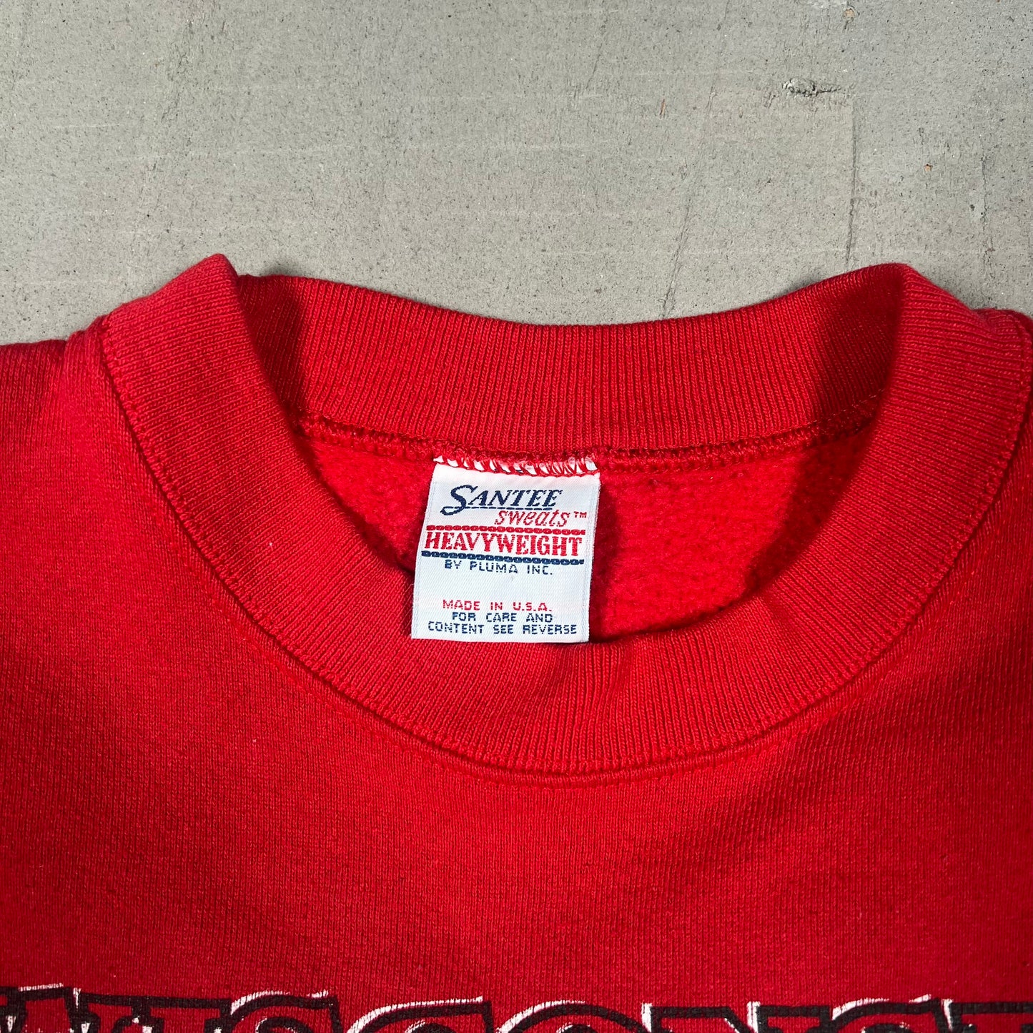 1994 Wisconsin Badgers Rose Bowl Red Crewneck Size Large USED v19127
