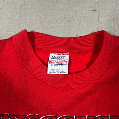 1994 Wisconsin Badgers Rose Bowl Red Crewneck Size Large USED v19127