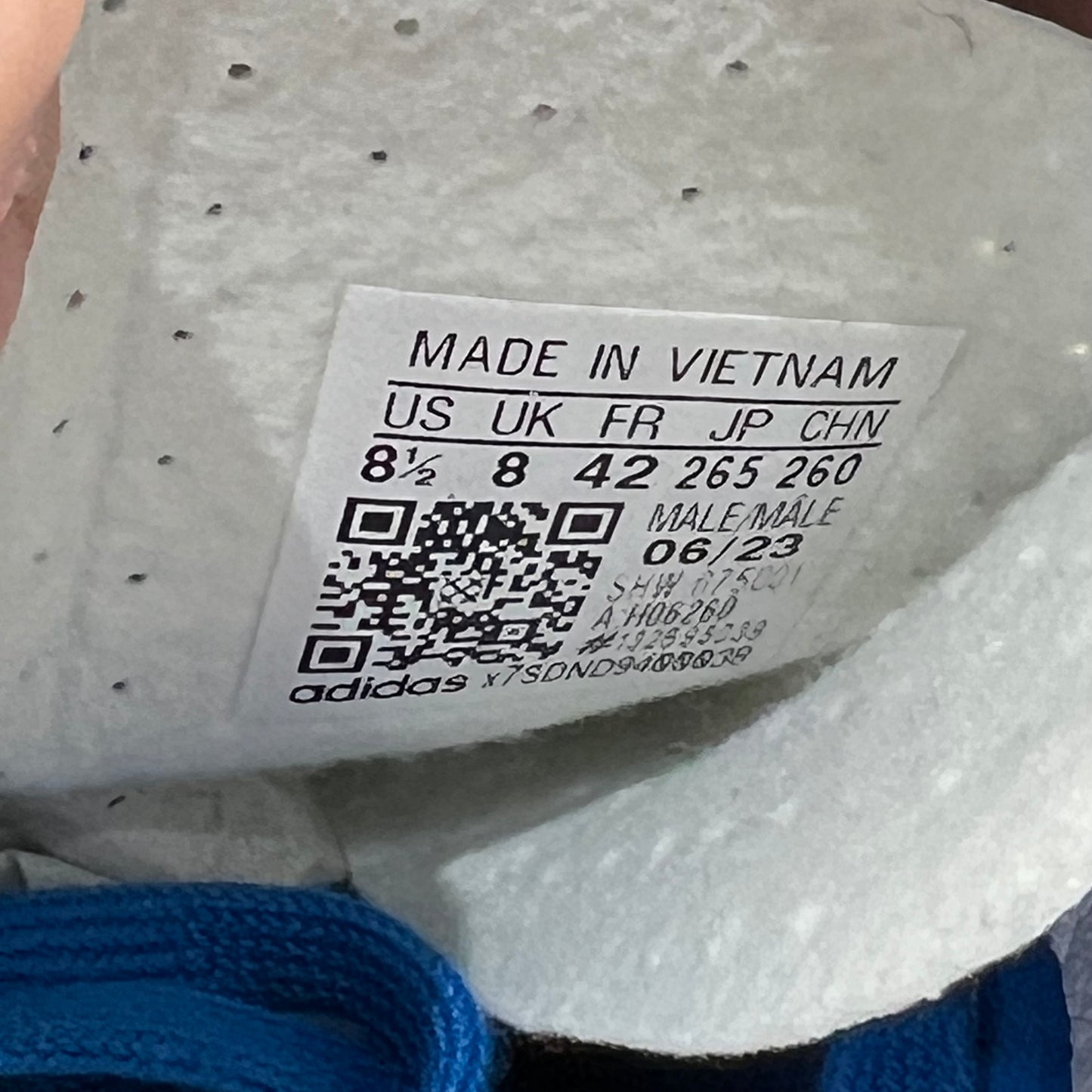 Adidas Gazelle Indoor Blue Bird Gum (2022) Size 8.5 USED s20166