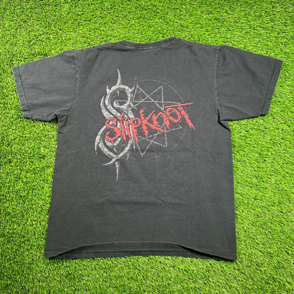 2011 Slipknot Pentagram Black Tee Size Medium USED v18314