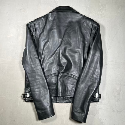 The Kooples Black Leather Moto Jacket Size XL USED x18508