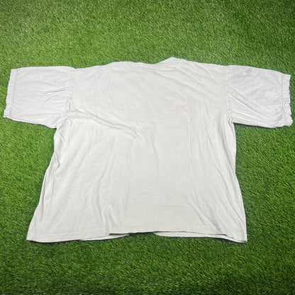 1990s Calvin and Hobbes Light Blue Quote Tee Size Large USED v16522